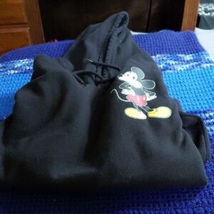 Disney Black Hoodie with Mickey Mouse Design